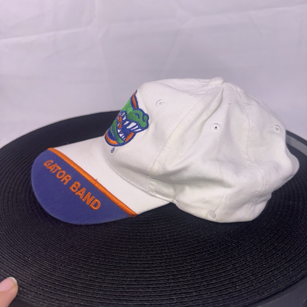 Florida Gators White Strap Back Adjustable Baseball Hat Cap Embroidered Logo AIM - Picture 2 of 11